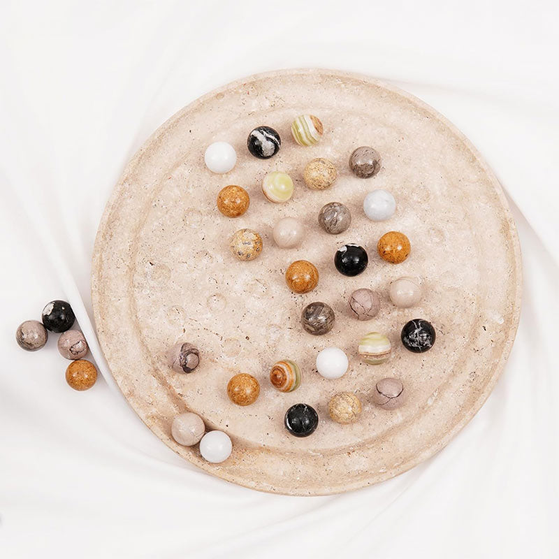 10" Marble Solitaire 2 Player Game - Board Game For Adults