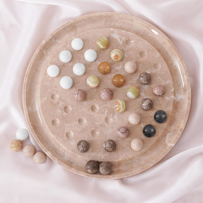 10" Marble Solitaire 2 Player Game - Board Game For Adults