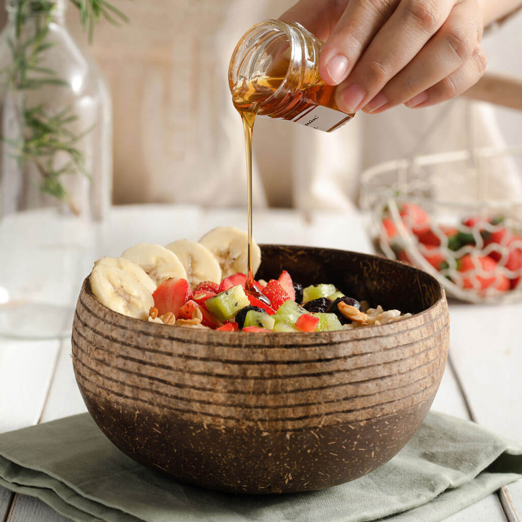 Coconut Bowls & Spoons Set of 4