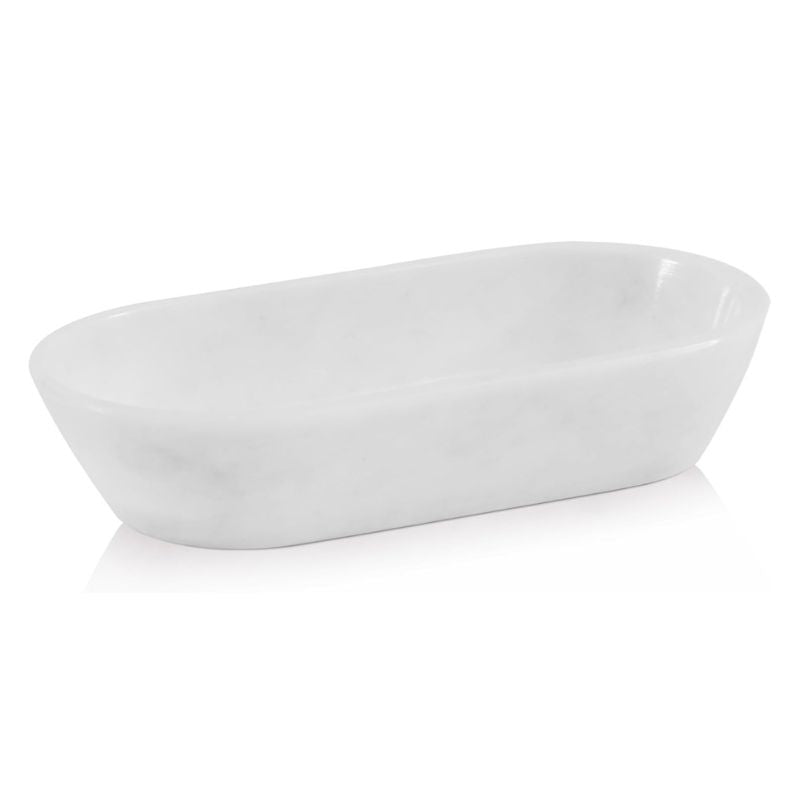 Marble Dough Bowl 10" Candle Holder Bowls For Living Room Décor Ideal Candy & Selenite Bowl-1