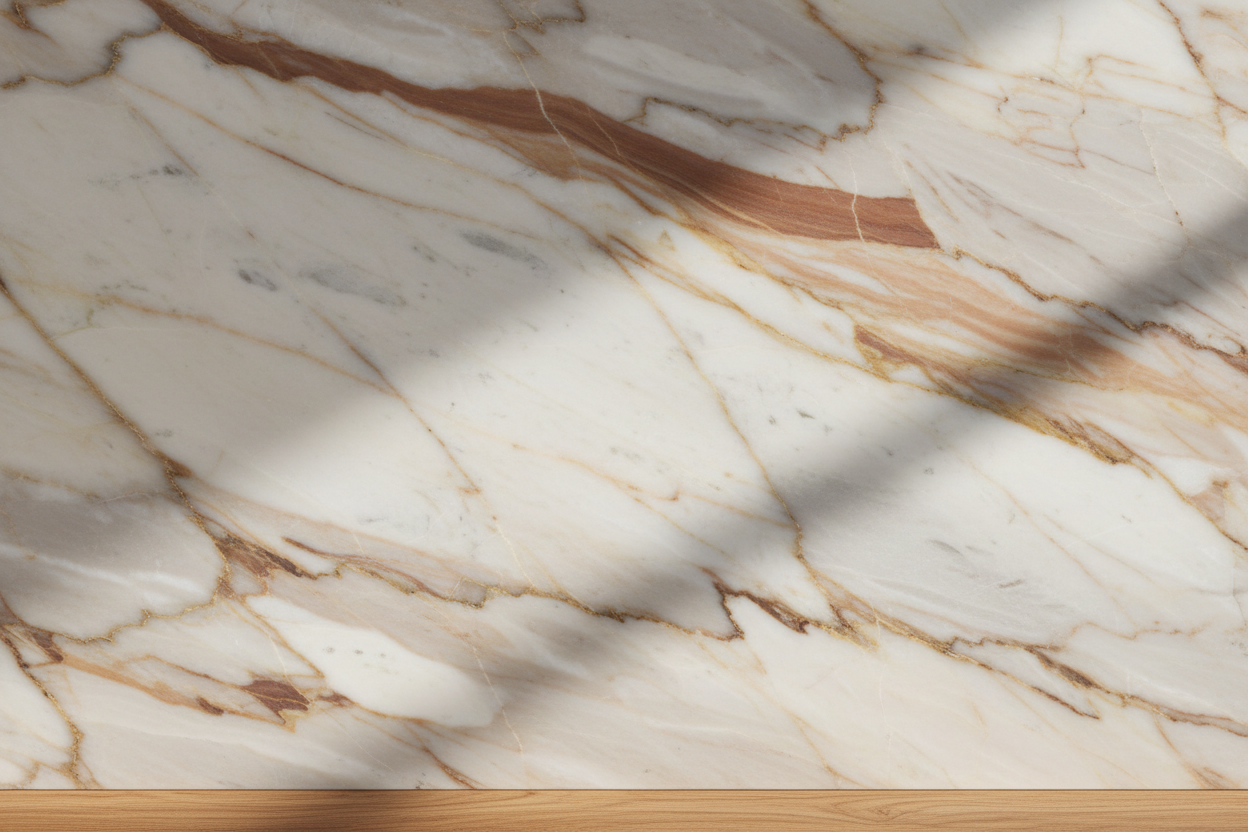 Rich marble banner with warm tones